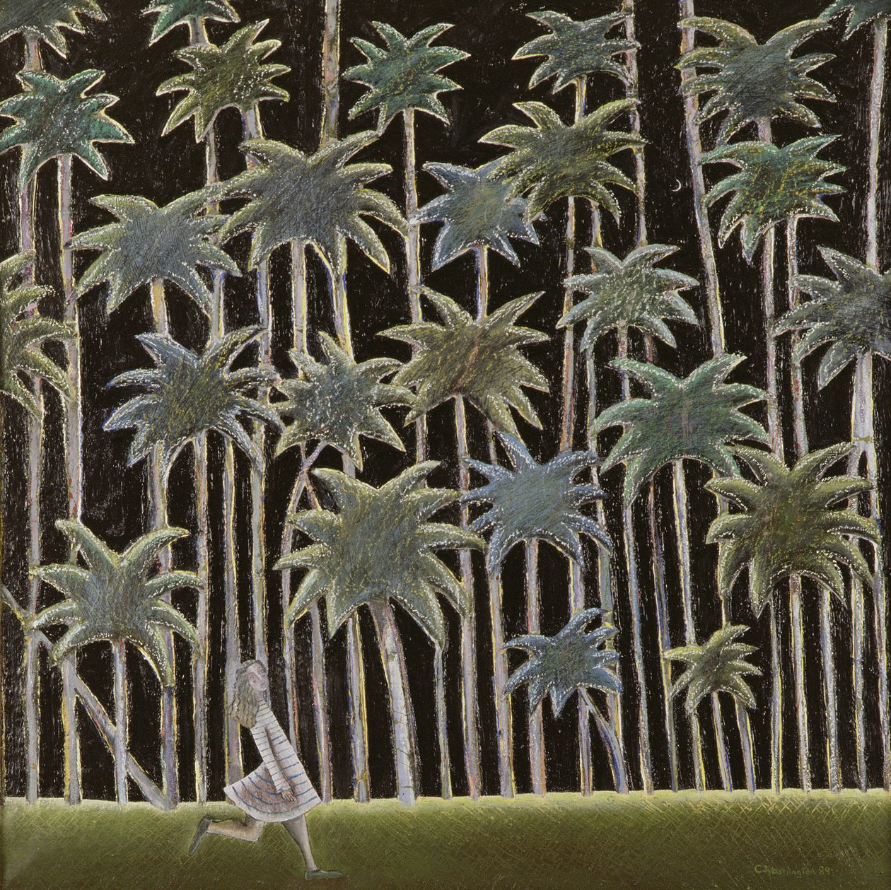 Spacer po wsi, 1989 autorstwa Celia Washington