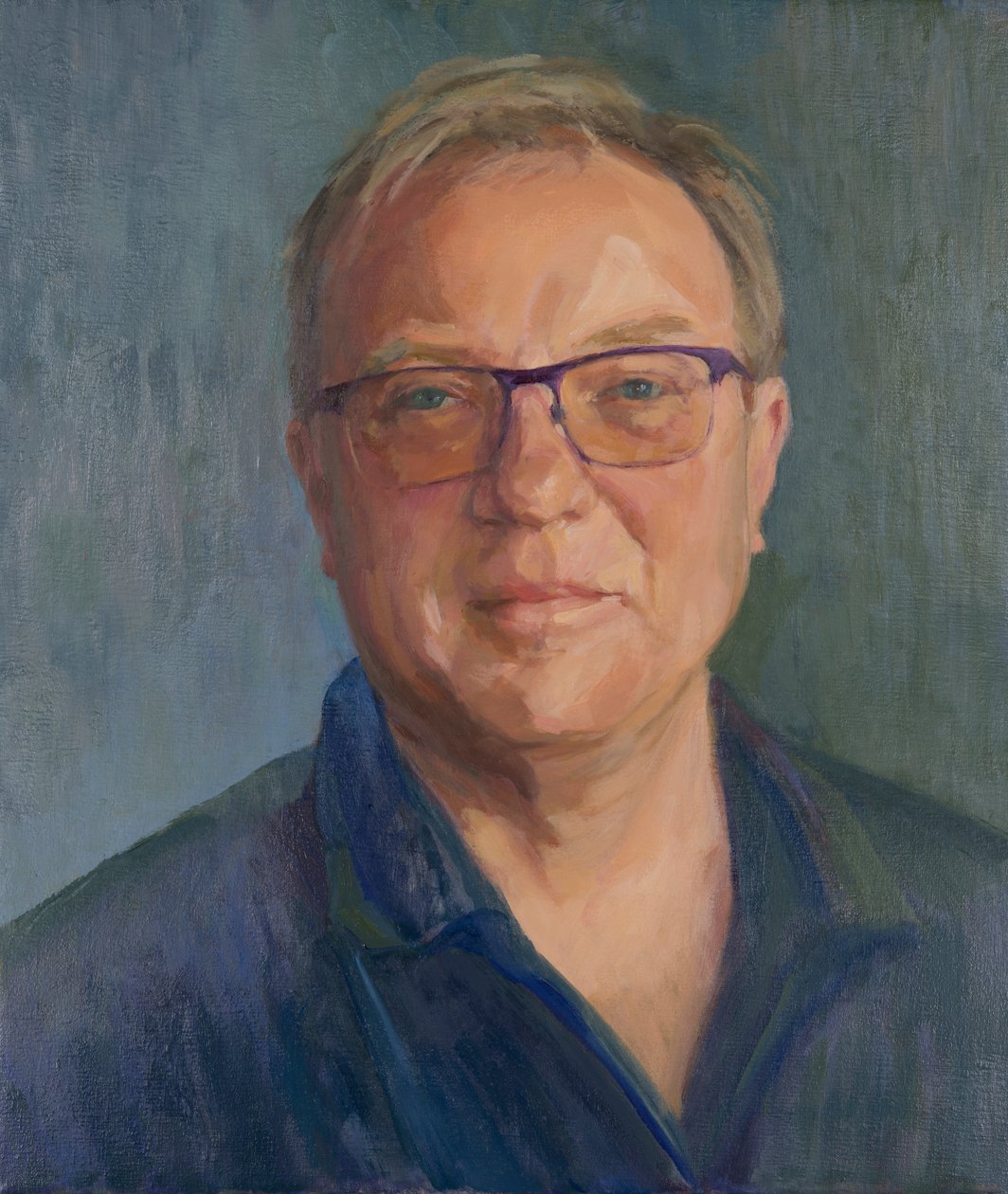 Piers Russell-Cobb 2019 (olej na płótnie), autorstwa Celia Montague