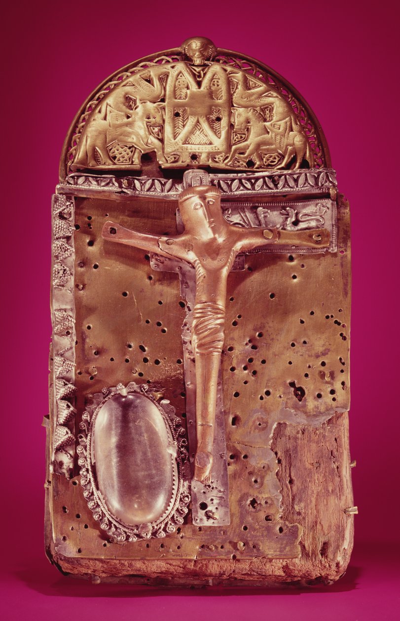 Kapliczka dzwonowa znana jako Corp Naomh, Templecross, County Westmeath, X i XV wiek (srebro i brąz z kryształem górskim) autorstwa Celtic