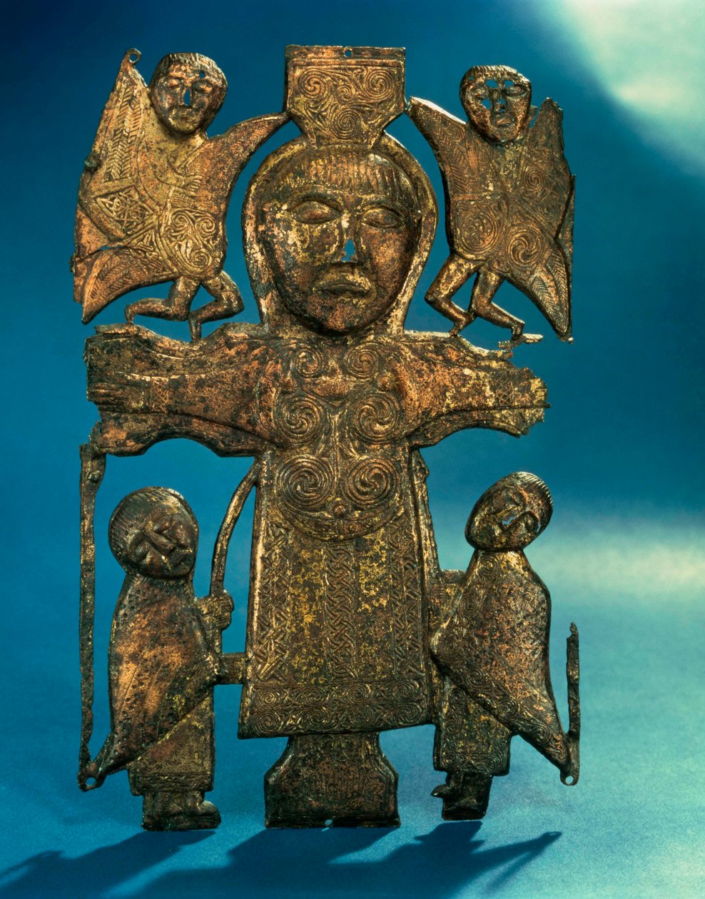 Tablica Ukrzyżowania św. Jana, koniec VII wieku (brąz złocony) autorstwa Celtic