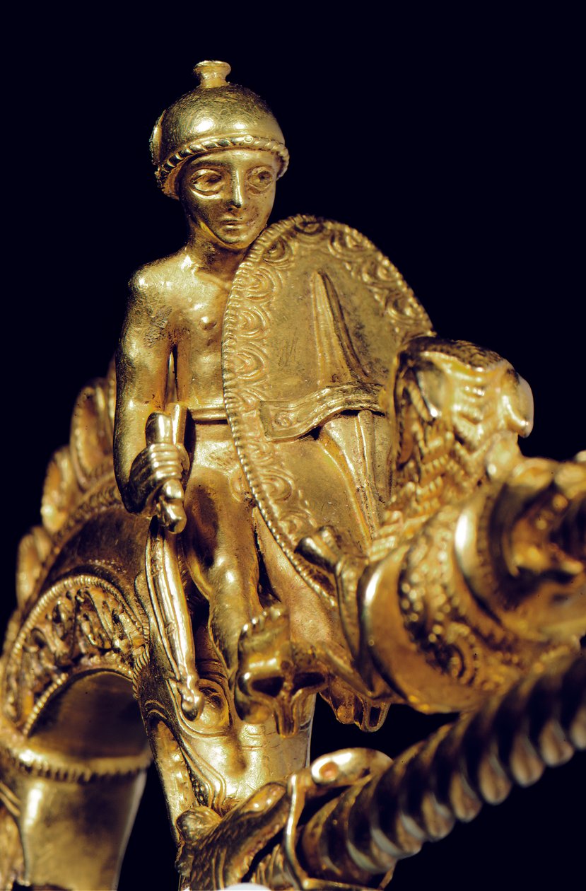 Bardzo ważna strzałka wojownika La Tene, detal (złoto) (patrz także 1065822-6) autorstwa Celtic