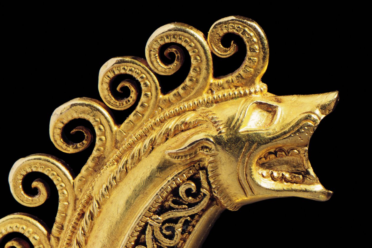 Bardzo ważna strzałka wojownika La Tene, detal (złoto) (patrz także 1065822-7) autorstwa Celtic
