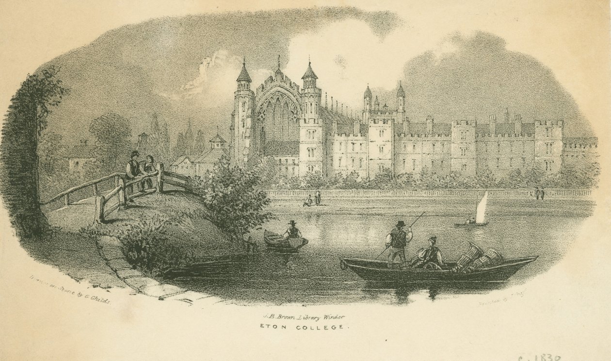 Eton College, ok.1830 autorstwa Cephas Grier Childs