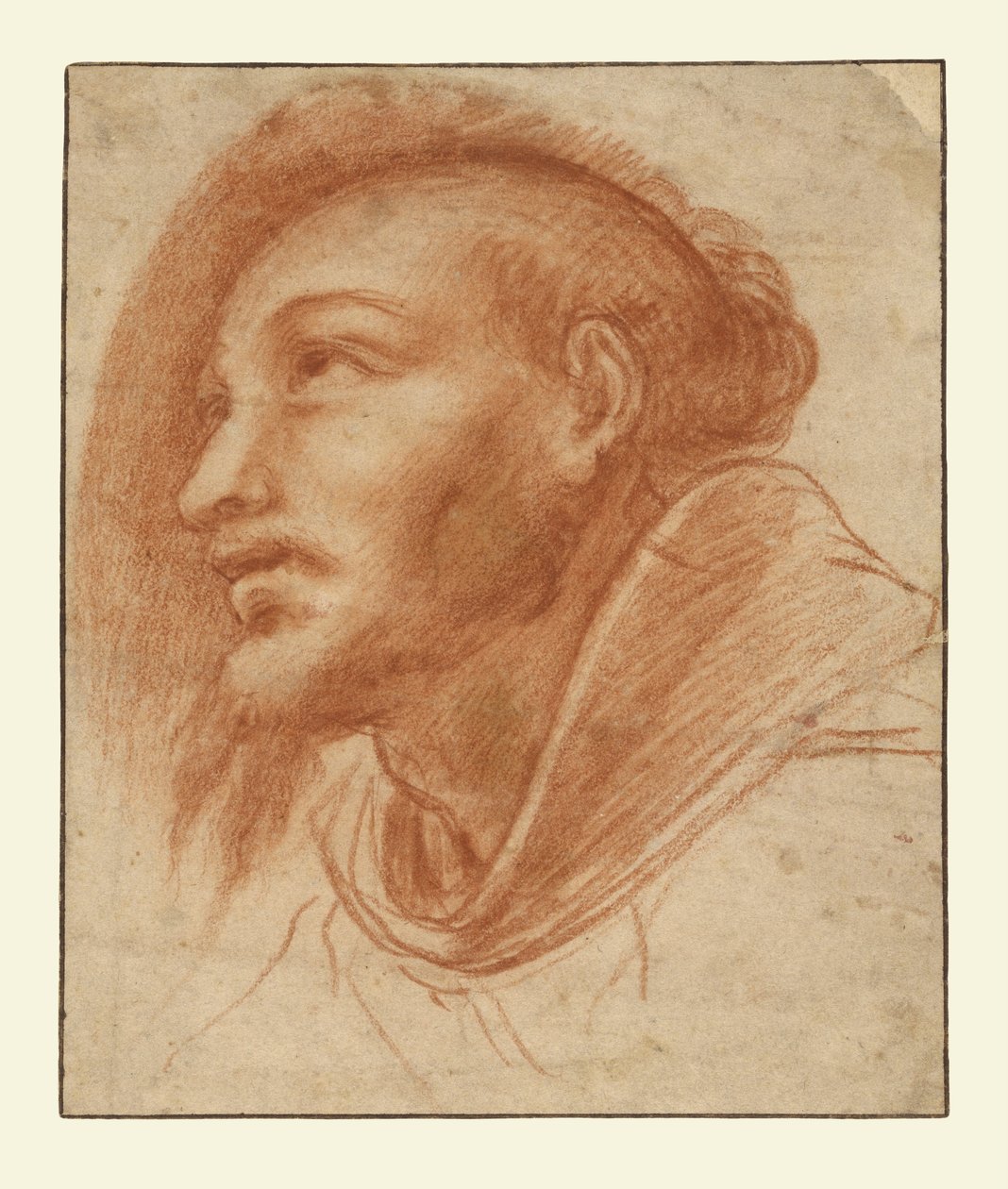 Studium mnicha franciszkańskiego (prawdopodobnie św. Franciszka) autorstwa Cerano (Giovanni Battista Crespi)