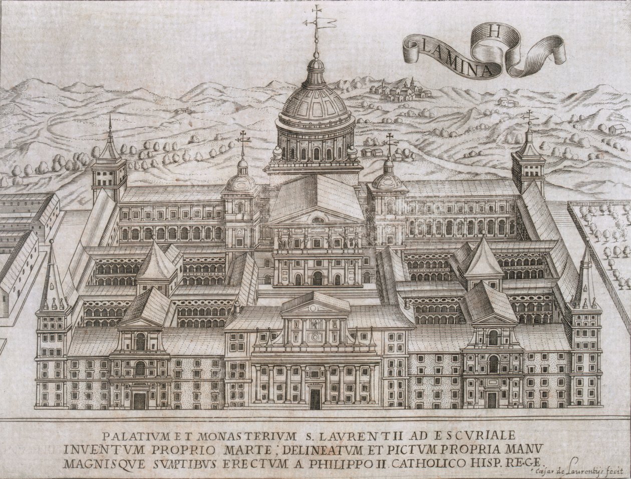Pałac i Klasztor Św. Wawrzyńca w Escorial autorstwa Cesar de Laurentiis