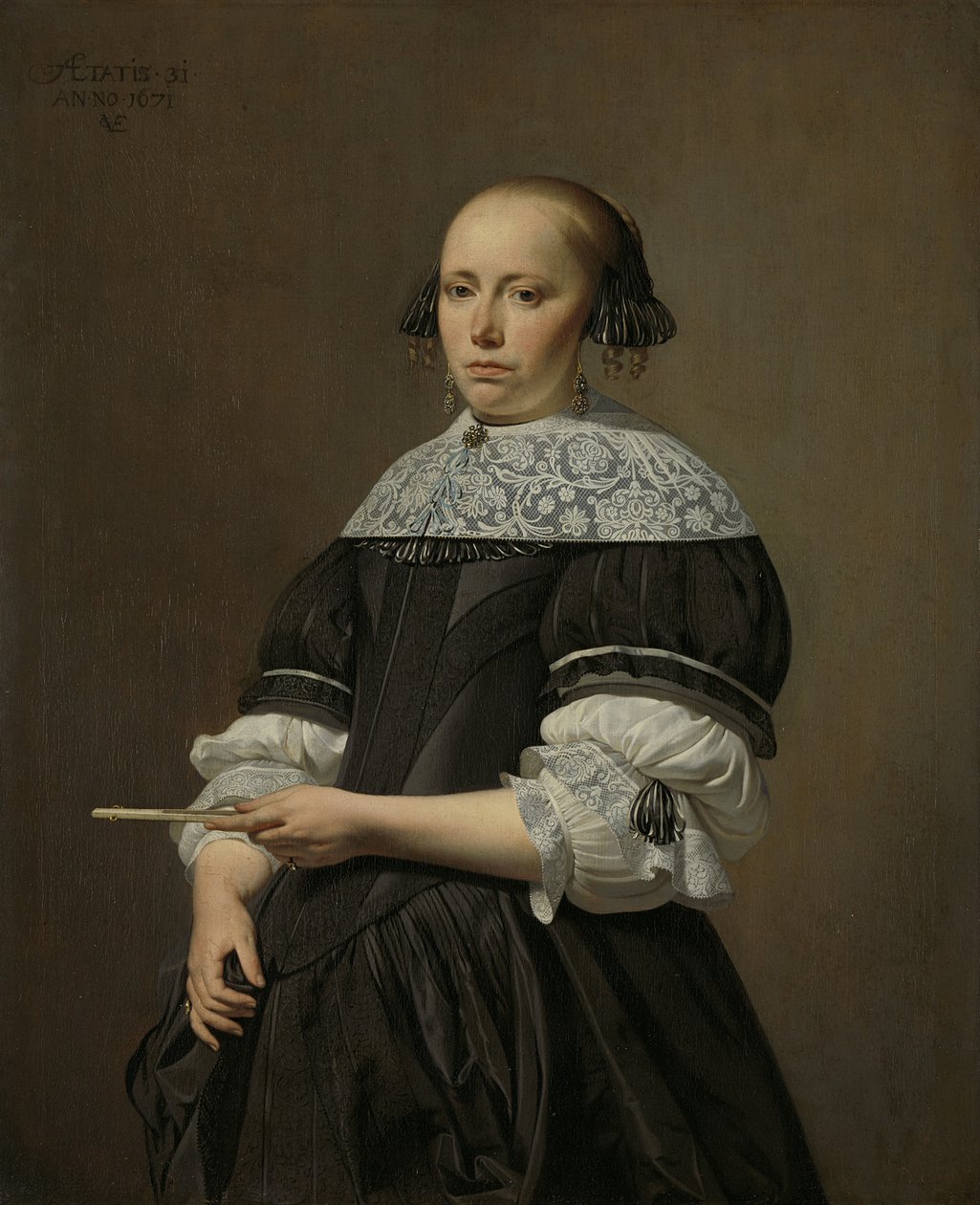 Portret Elisabeth van Kessel, 1671 autorstwa Cesar Boetius van Everdingen