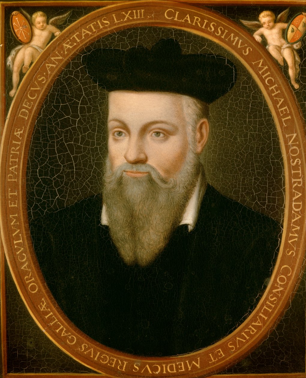 Portret Michela de Nostradamusa, znanego jako Nostradamus, astrologa autorstwa Cesar Nostradamus