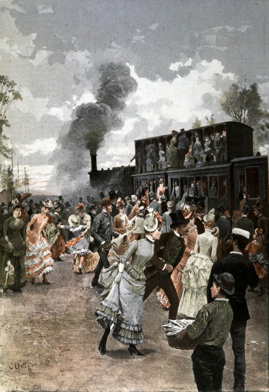 Niedzielny pociąg autorstwa Cesare Auguste Detti