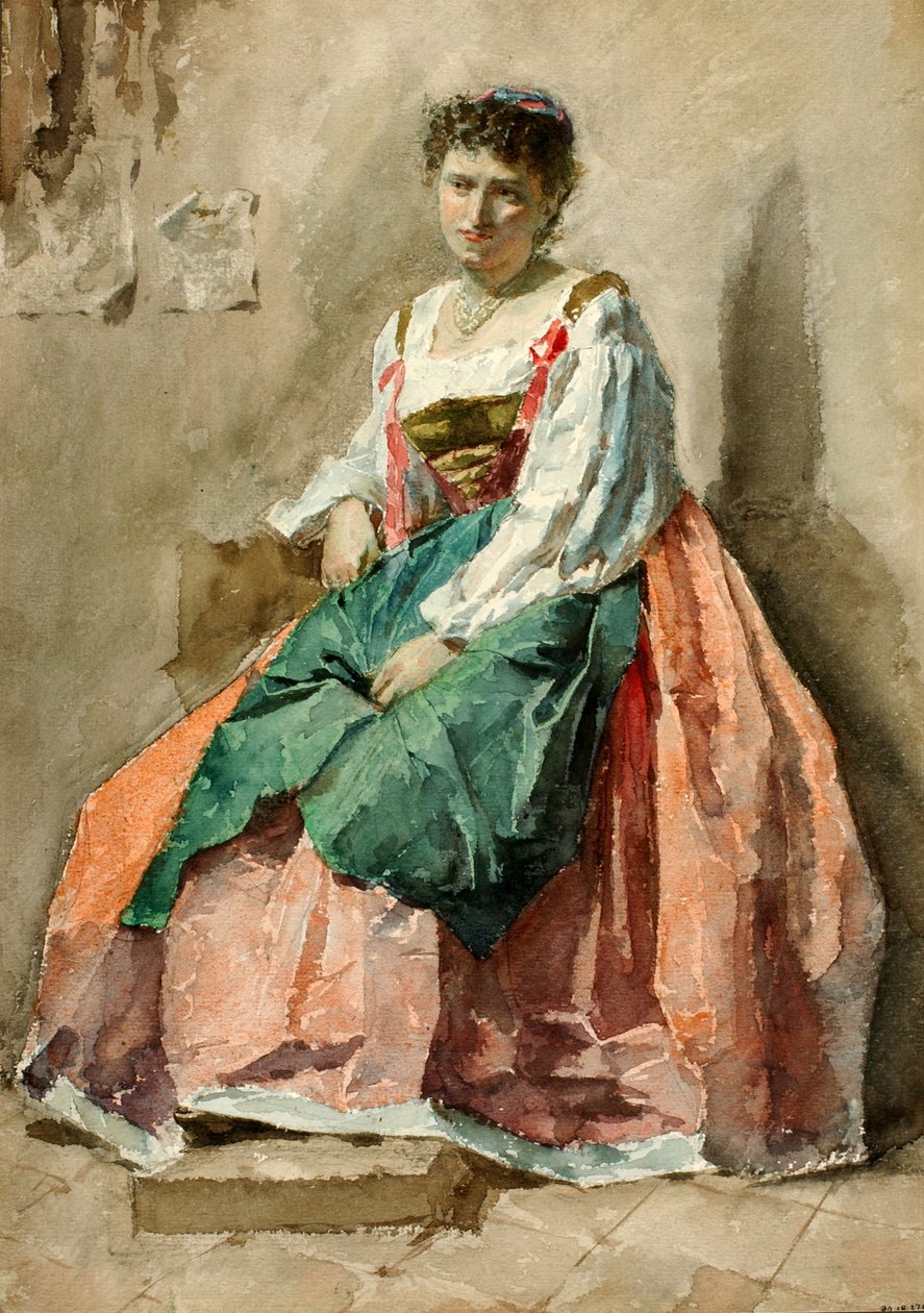 Portret damy, koniec XIX-początek XX wieku. autorstwa Cesare Biseo