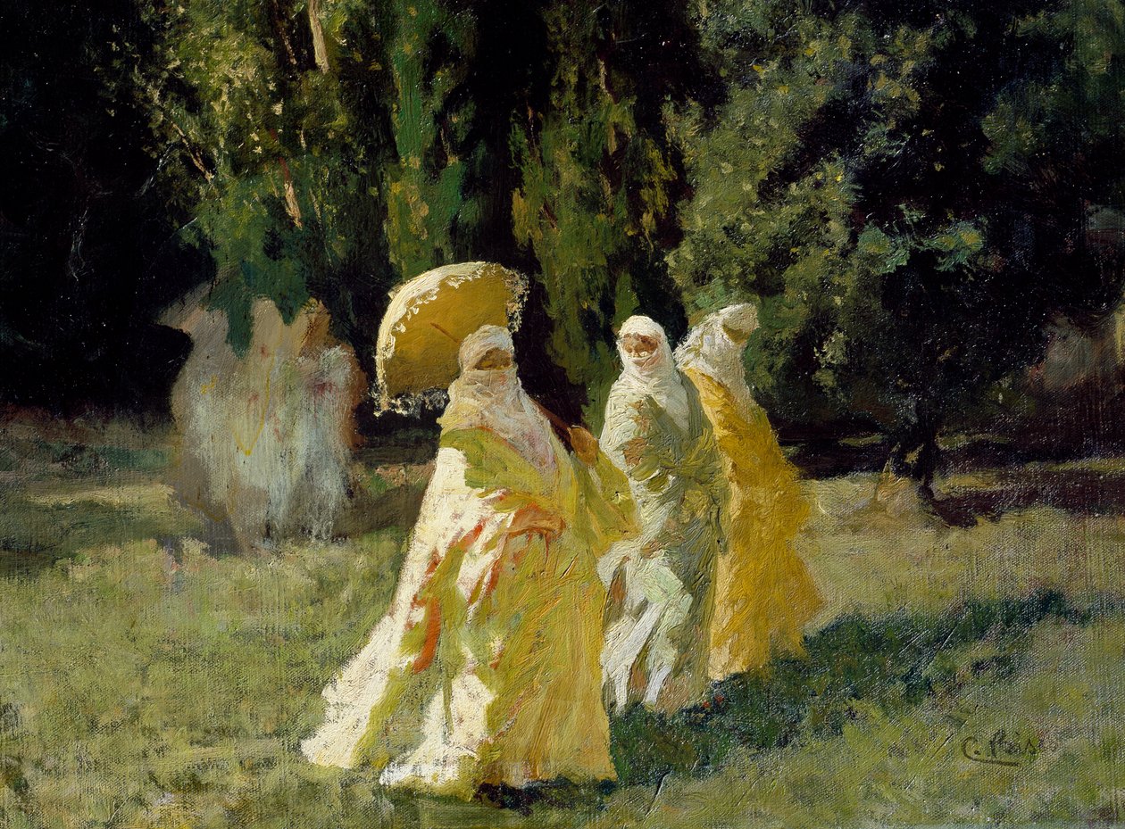 Faworyci w parku autorstwa Cesare Biseo