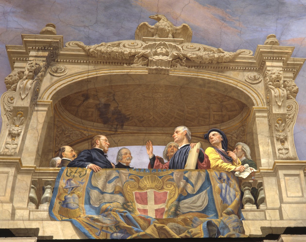 Macchiavelli, A. Gentili, Pier Capponi i Cavour (szczegóły 3433390) autorstwa Cesare Mariani