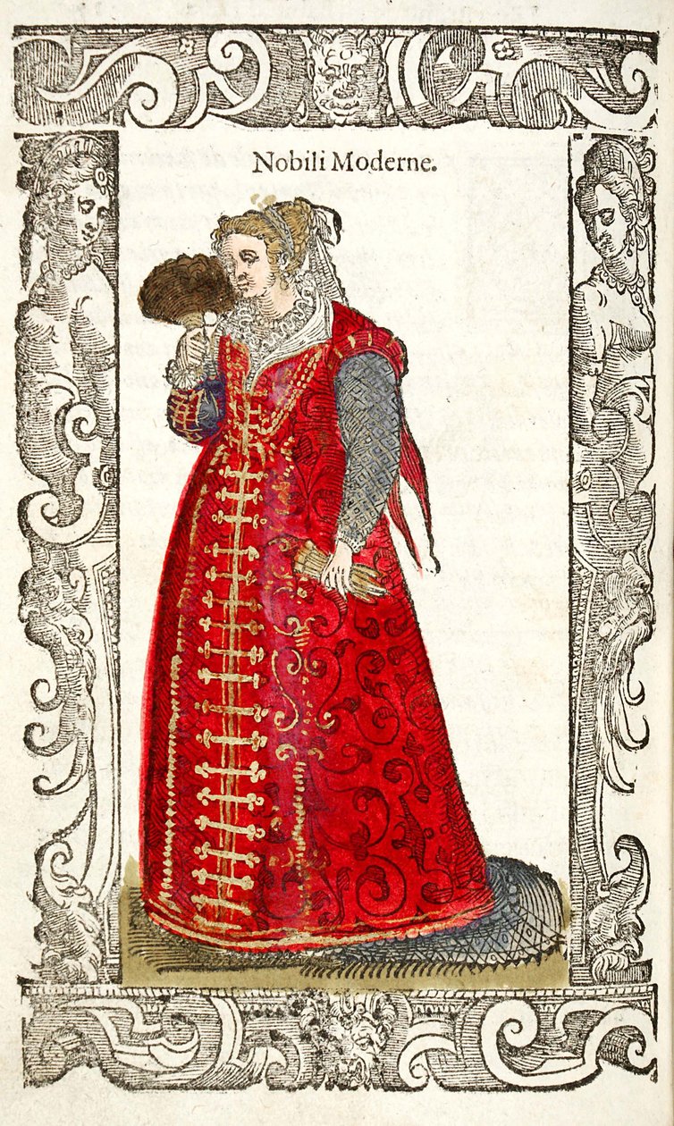 Nowoczesna szlachta. Od: De gli habiti ancient et modern, 1598 autorstwa Cesare Vecellio