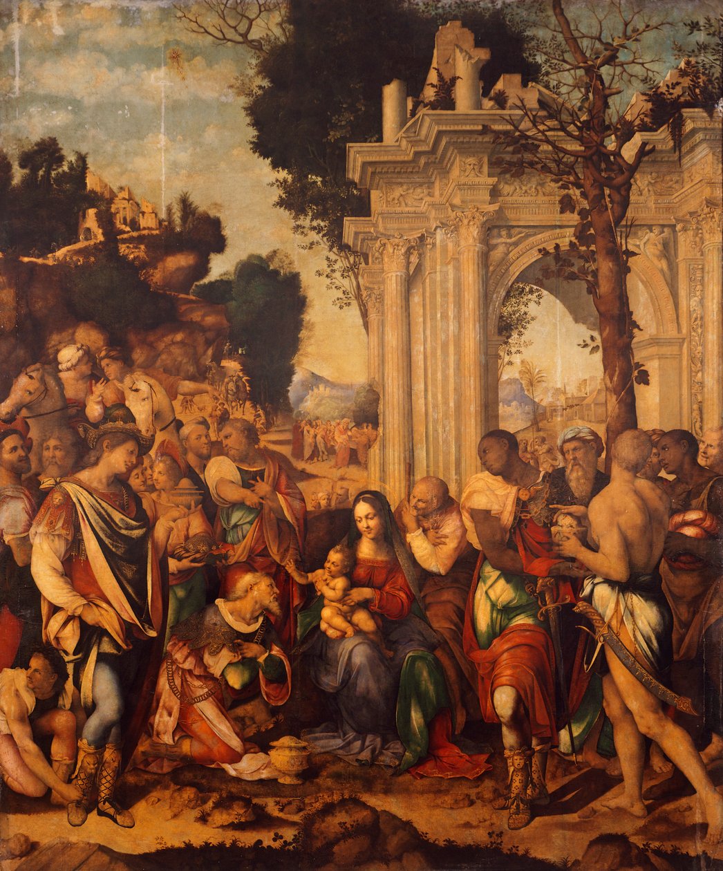 Pokłon Trzech Króli, Cesare da Sesto (1477-1523) autorstwa Cesare da Sesto