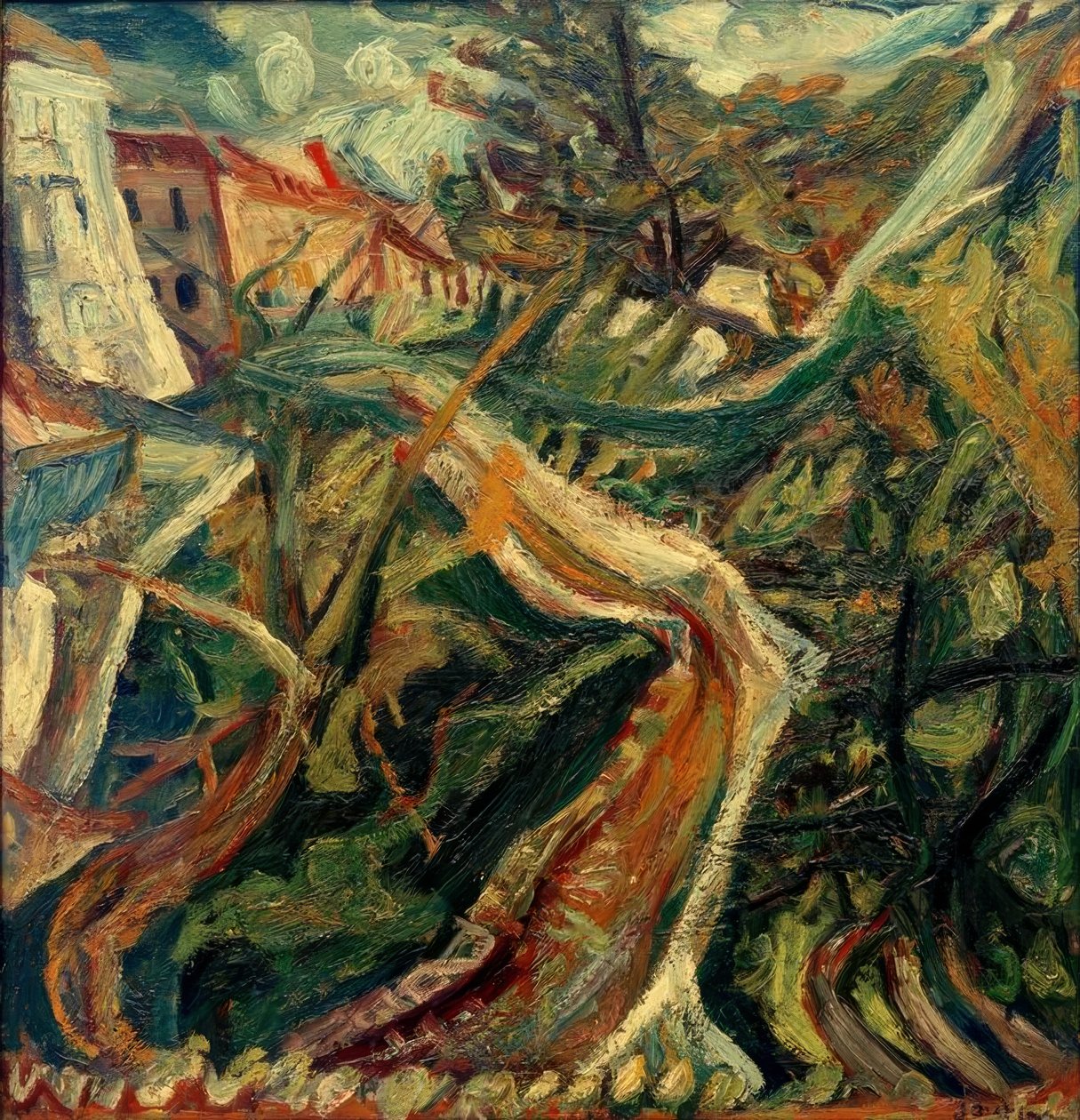 Ch.Soutine, Der Chemin de la fontaine des Tins w Céret autorstwa Chaim Soutine