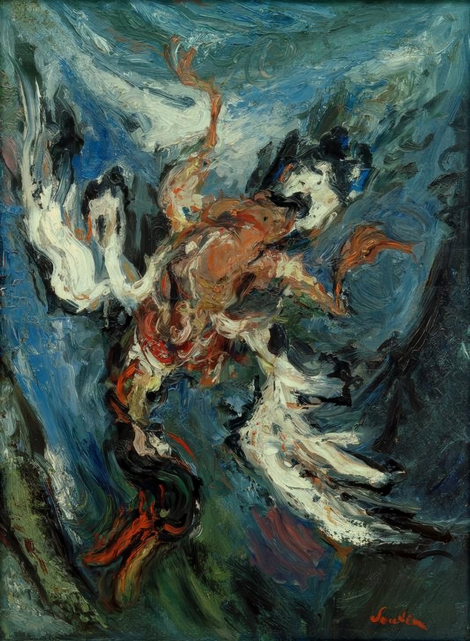 Ch. Soutine, Kaczka na niebieskiej ziemi autorstwa Chaim Soutine