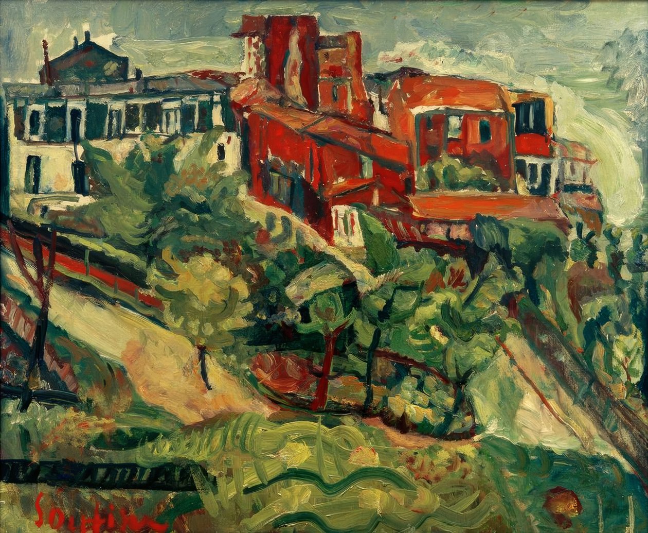 Ch.Soutine, Czerwone Domy autorstwa Chaim Soutine