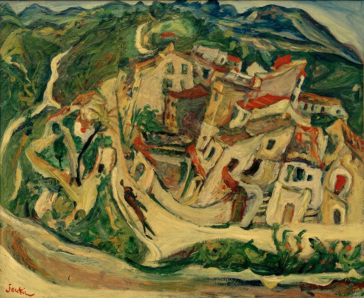 Ch. Soutine, Sicht auf Cagnes (La Gaude et les Baous) autorstwa Chaim Soutine
