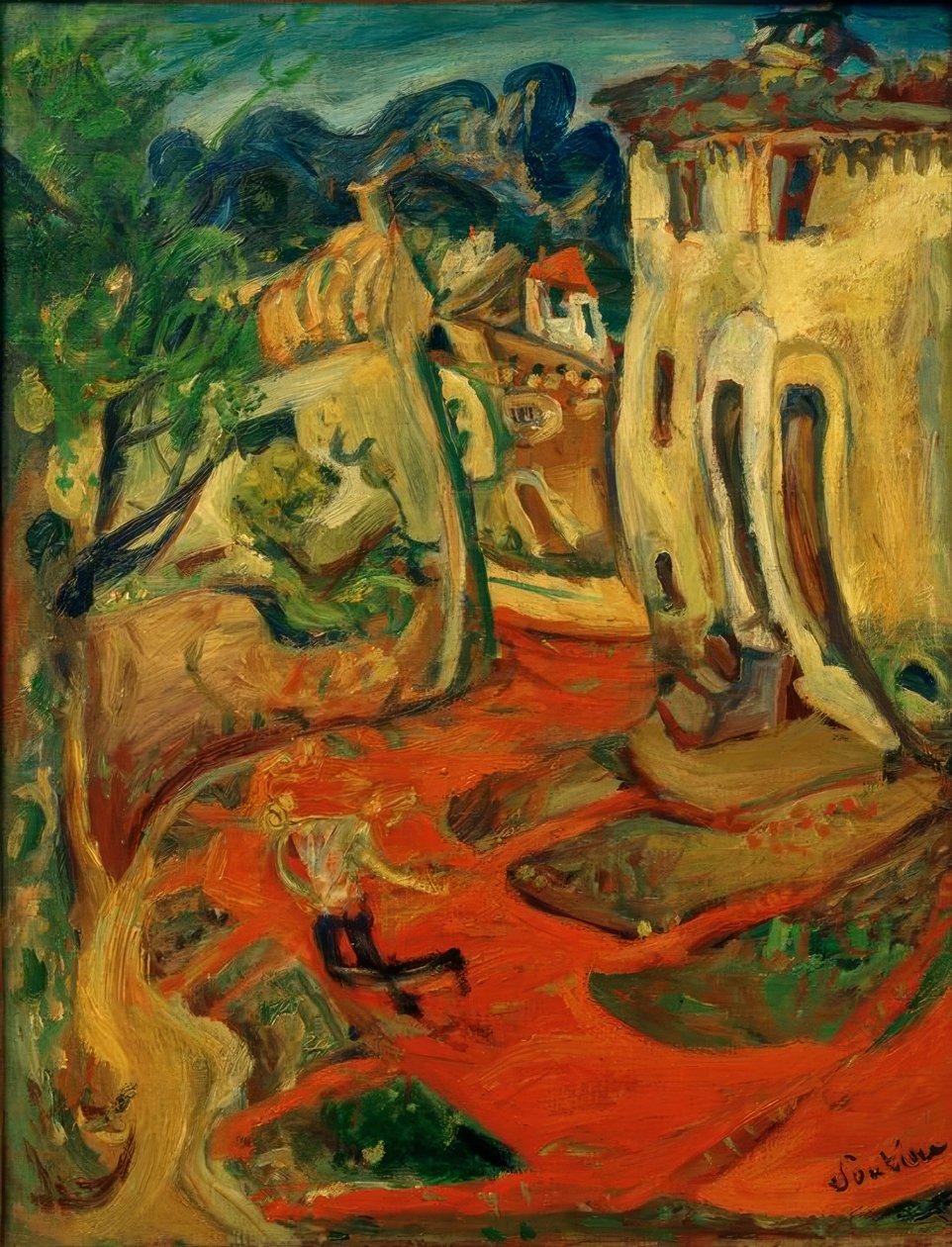 Ch. Soutine, Strasse w Cagnes autorstwa Chaim Soutine
