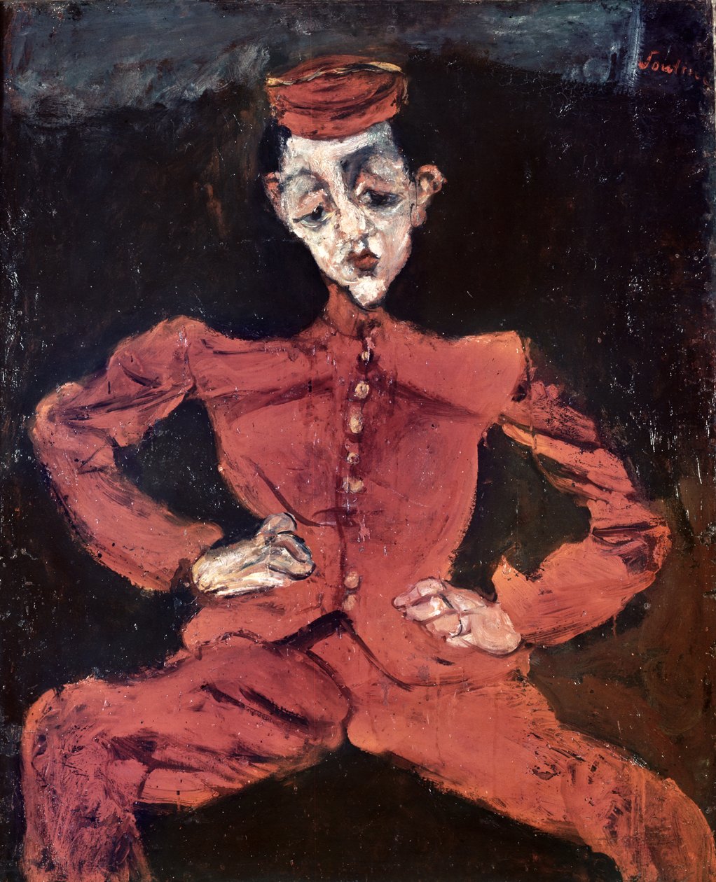Pan młody lub goniec hotelowy, ok.1925 autorstwa Chaim Soutine