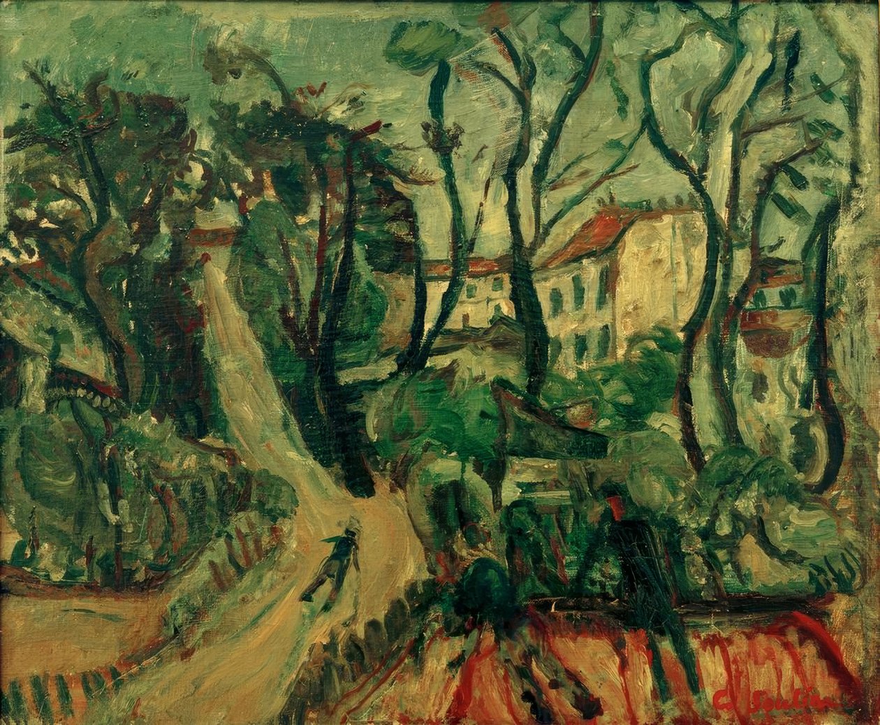 Ch.Soutine, pejzaż z domami autorstwa Chaim Soutine
