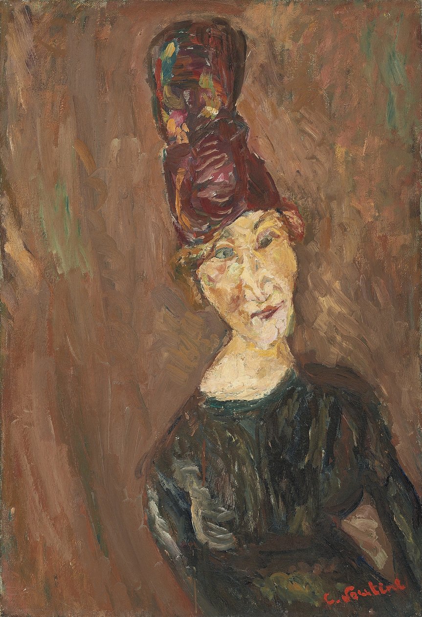 Kobieta w wielkim kapeluszu, ok. 1919 autorstwa Chaim Soutine