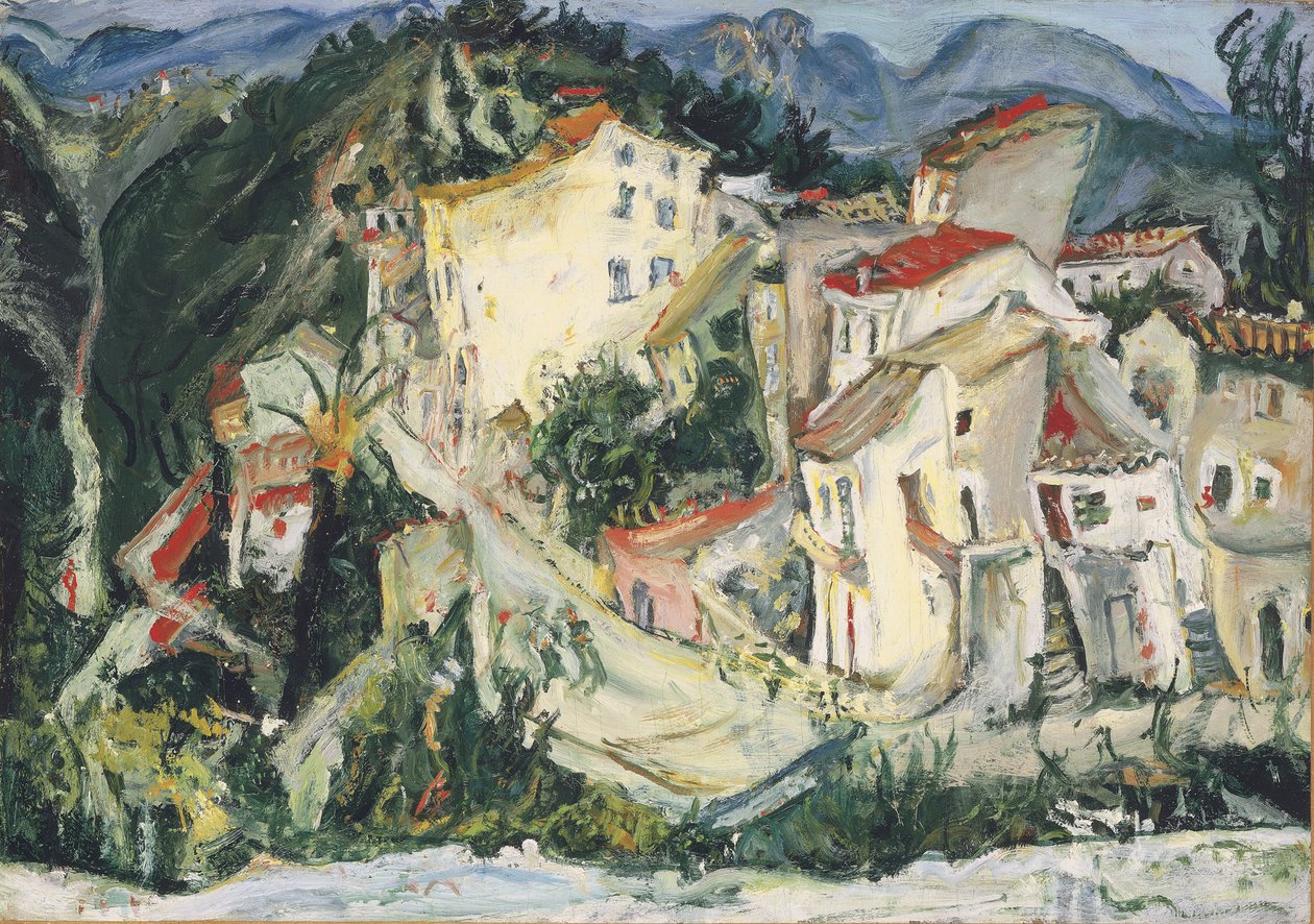 Krajobraz w Cagnes; Krajobraz Cagnes, ok. 1924-1925 autorstwa Chaim Soutine
