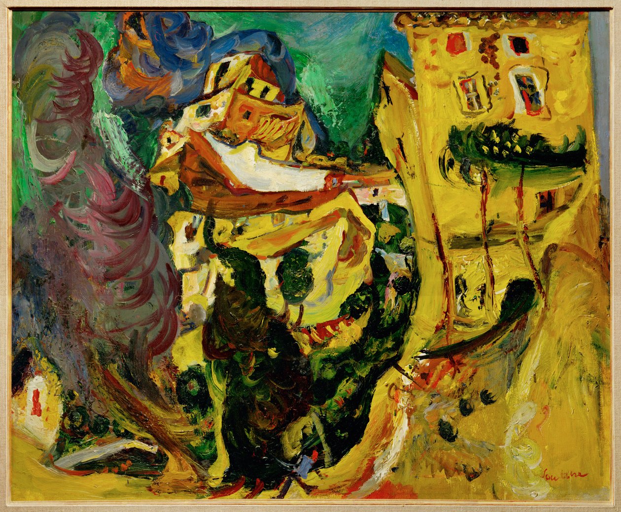 Krajobraz w Cagnes (obraz na płótnie) autorstwa Chaim Soutine