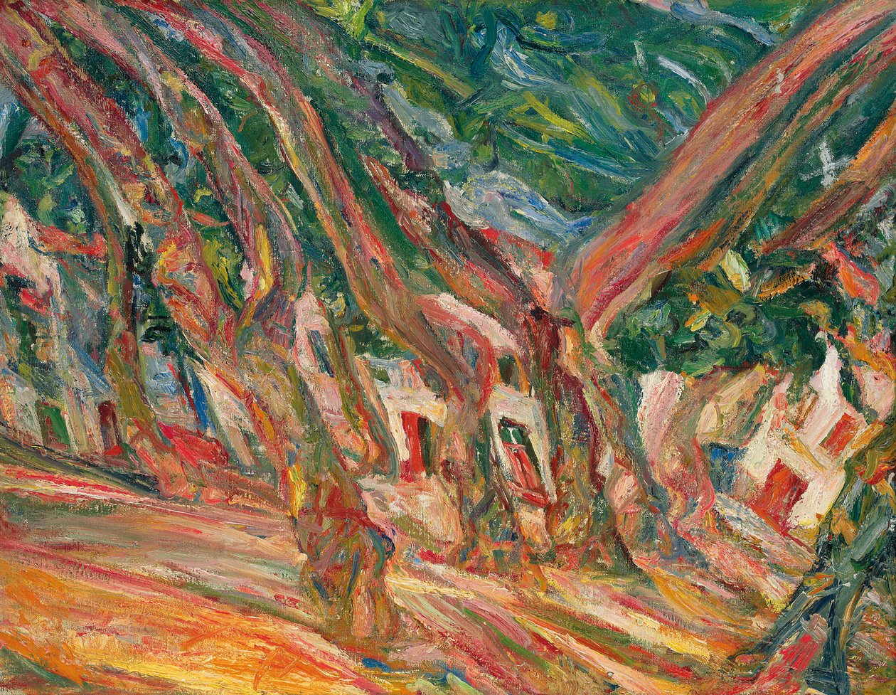 platany w Ceret; Les platanes a Ceret, ok. 1920 autorstwa Chaim Soutine