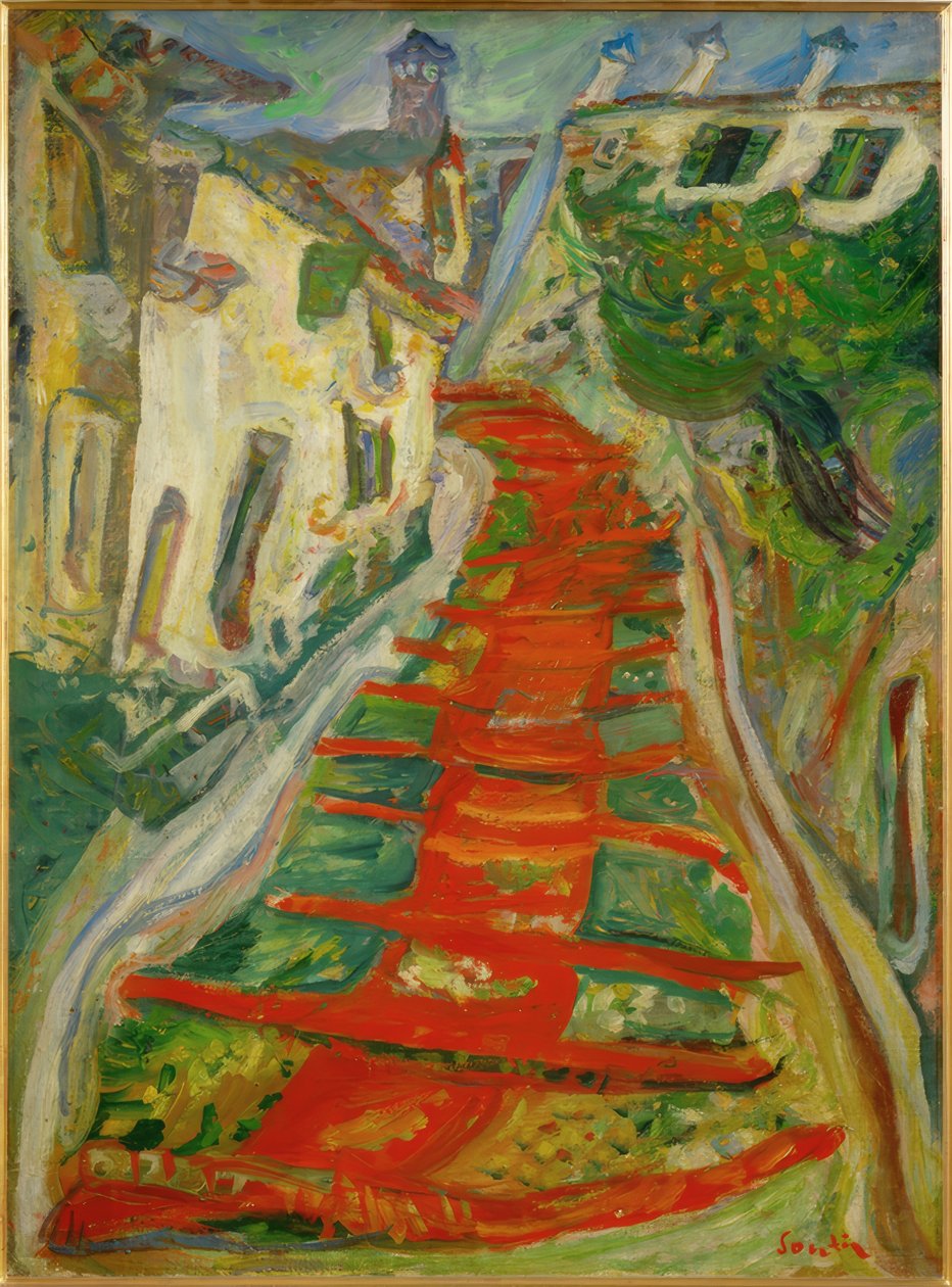 Czerwone Schodki w Cagnes autorstwa Chaim Soutine