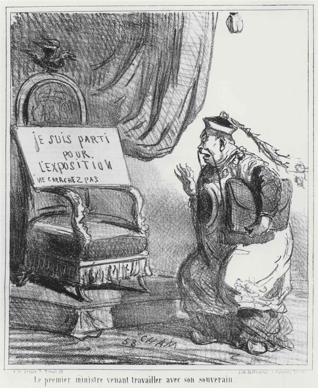 Karykatura z Exposition Universelle de 1867, z „Le Charivari”, 19 czerwca 1867 autorstwa Cham