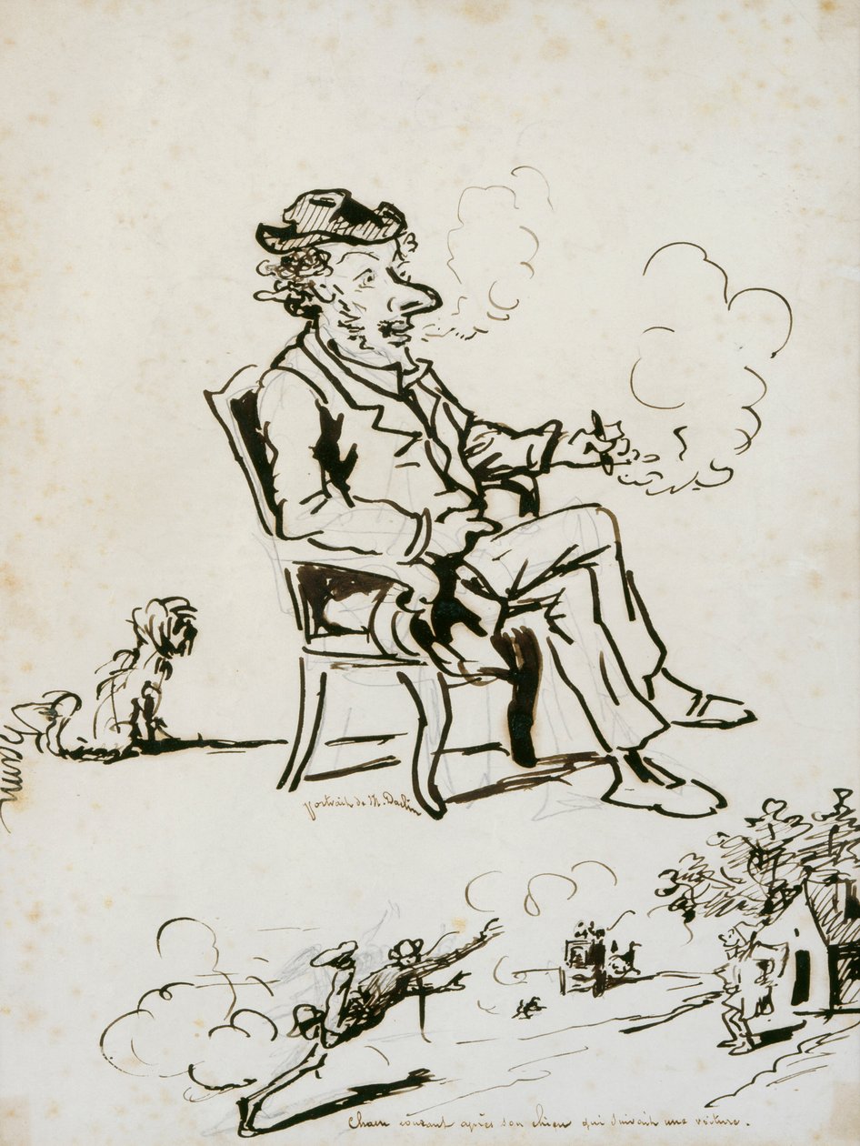 Portret pana Darlima (atrament na papierze) autorstwa Cham