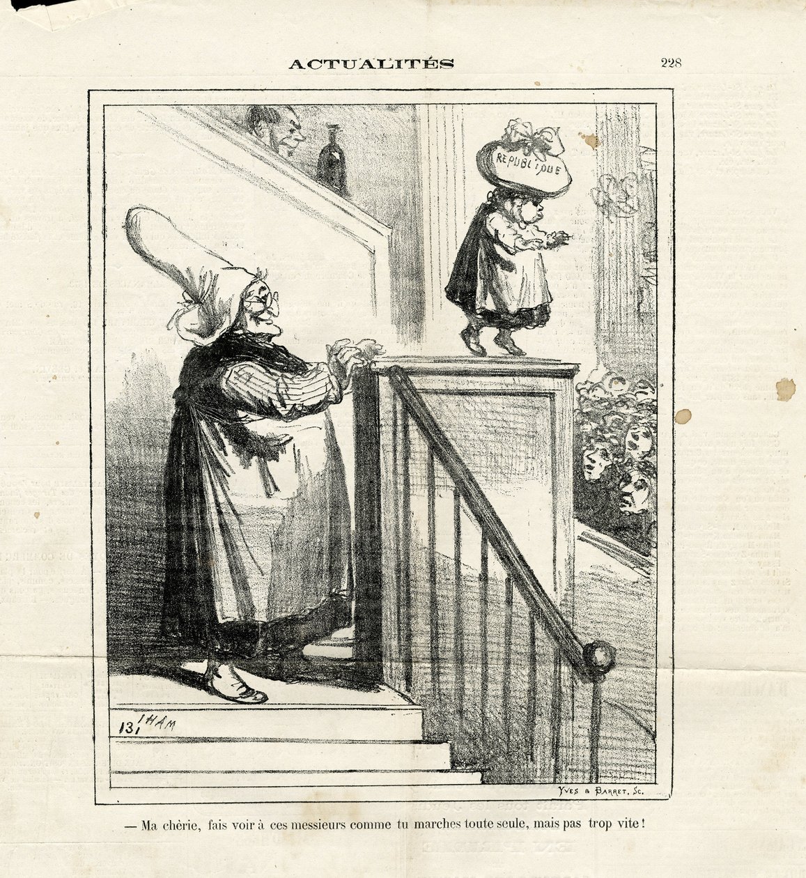 Ilustracja Chama (1819-1879) w Le Charivari autorstwa Amédée de Noé