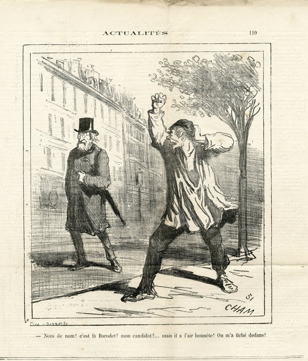 Ilustracja Chama (1819-1879) w Le Charivari autorstwa Amédée de Noé