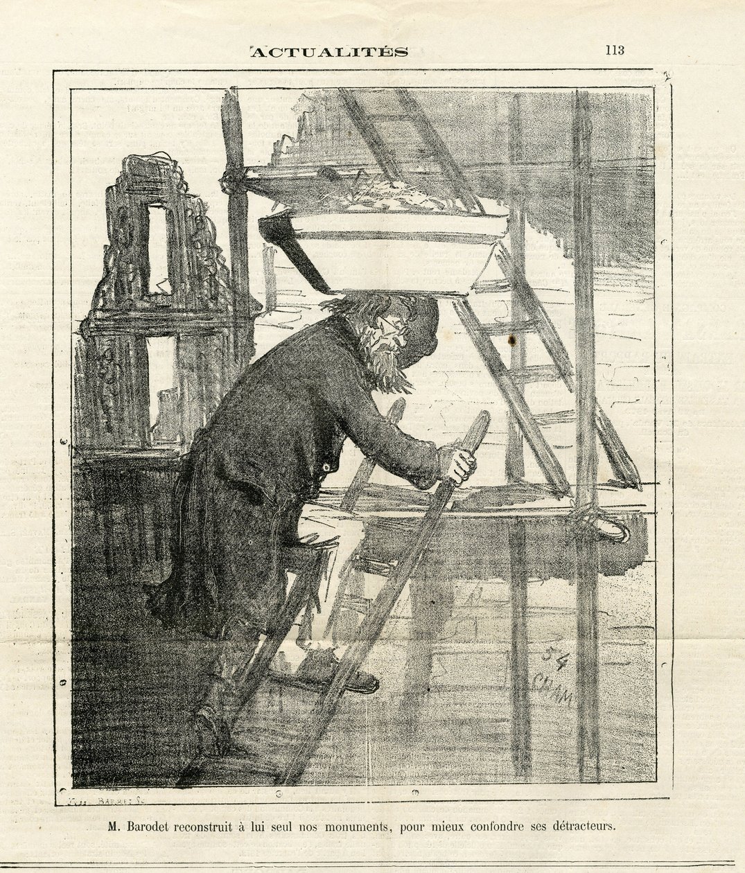 Ilustracja Chama (1819-1879) w Le Charivari autorstwa Amédée de Noé