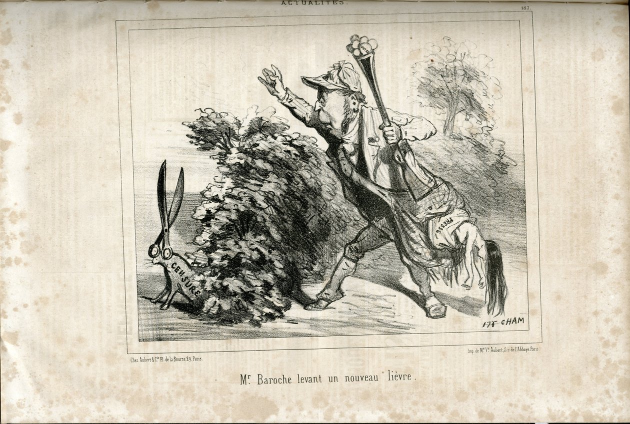 Ilustracja Chama (1819-1879) w Le Charivari autorstwa Amédée de Noé