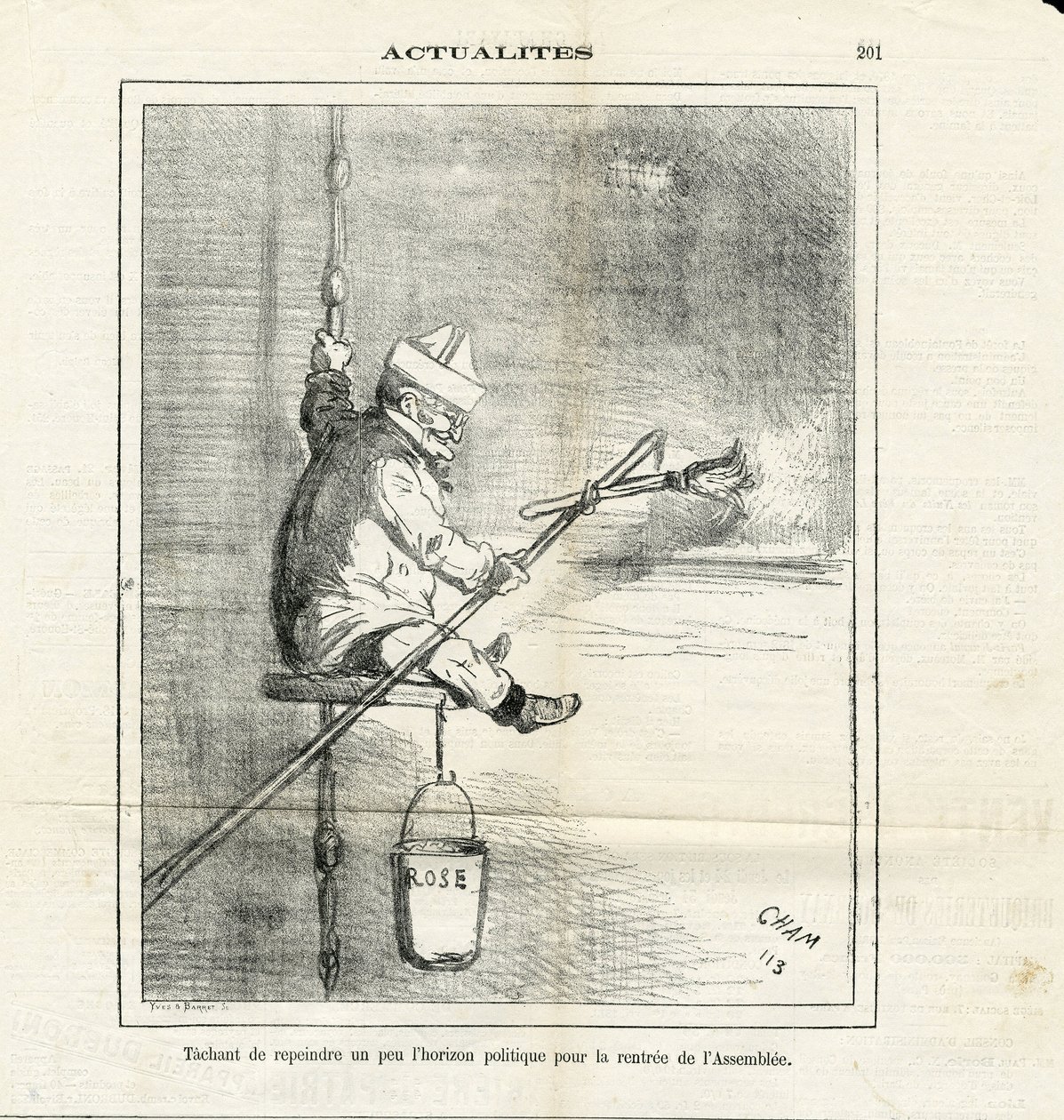 Ilustracja Chama (1819-1879) w Le Charivari autorstwa Amédée de Noé