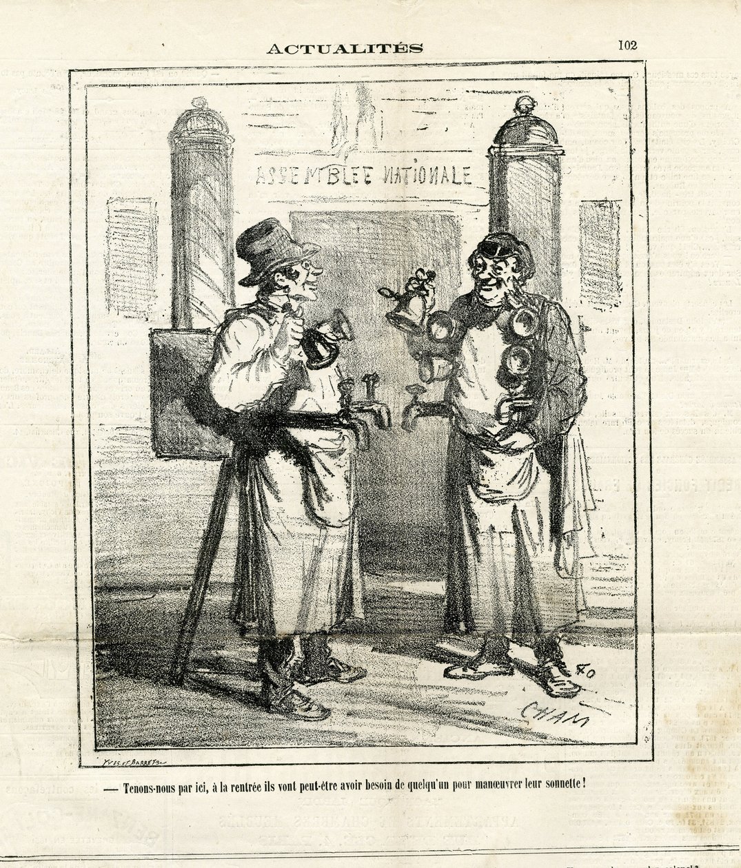 Ilustracja Chama (1819-1879) w Le Charivari autorstwa Amédée de Noé