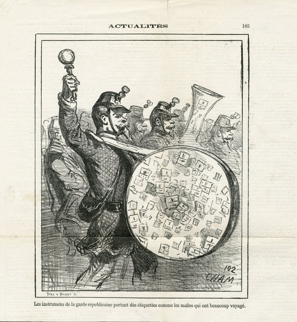 Ilustracja Chama (1819-1879) w Le Charivari autorstwa Amédée de Noé