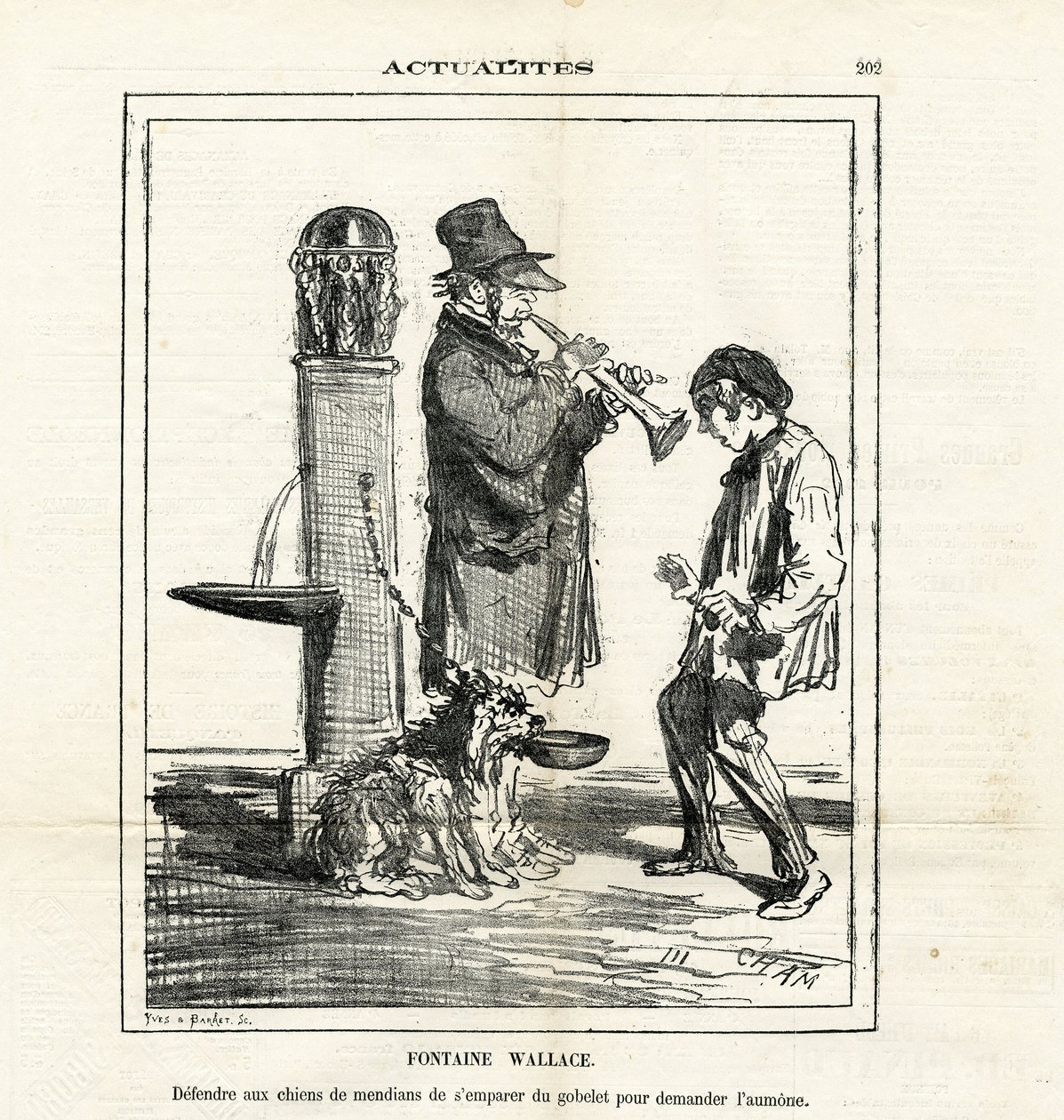 Ilustracja Chama (1819-1879) w Le Charivari autorstwa Amédée de Noé
