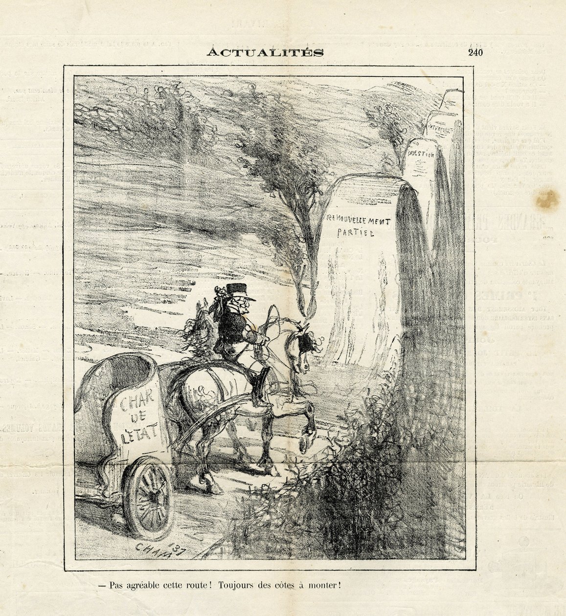 Ilustracja Chama (1819-1879) w Le Charivari autorstwa Amédée de Noé