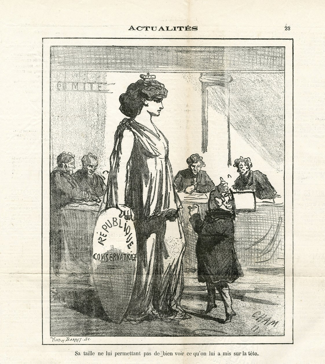 Ilustracja Chama (1819-1879) w Le Charivari autorstwa Amédée de Noé