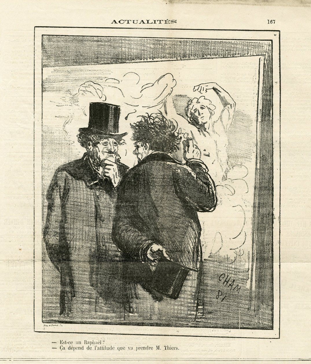 Ilustracja Chama (1819-1879) w Le Charivari autorstwa Amédée de Noé