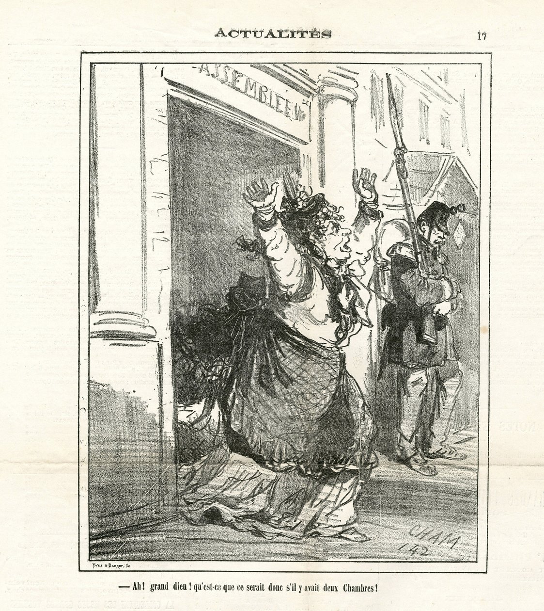 Ilustracja Chama (1819-1879) w The Charivari autorstwa Amédée de Noé