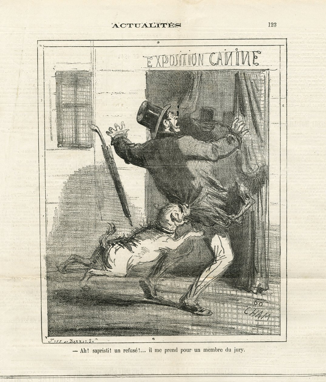 Ilustracja Chama (1819-1879) w The Charivari autorstwa Amédée de Noé