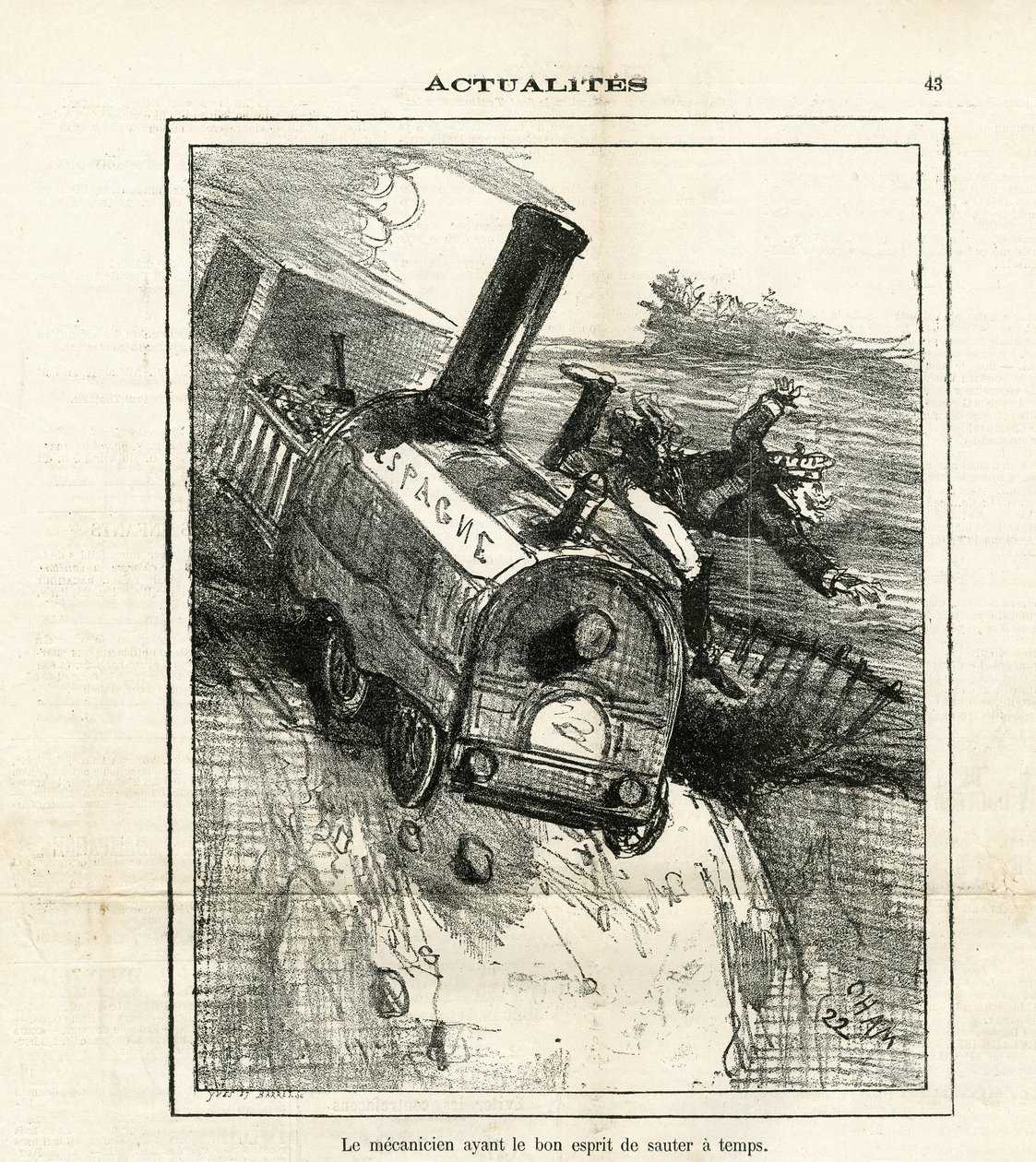Ilustracja Chama (1819-1879) w The Charivari autorstwa Amédée de Noé