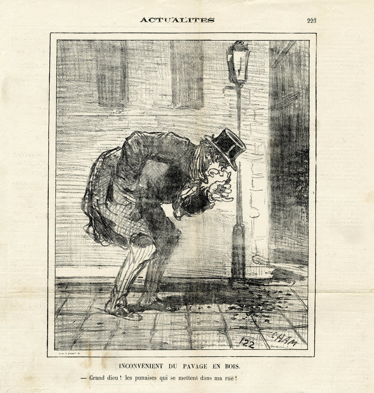 Ilustracja Chama (1819-1879) w The Charivari autorstwa Amédée de Noé