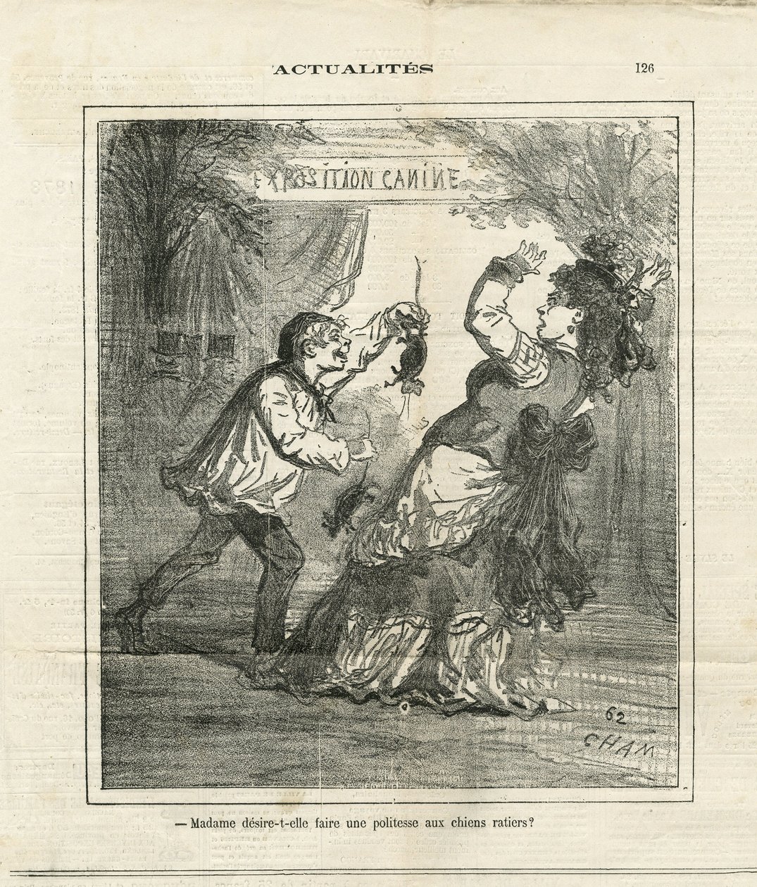 Ilustracja Chama (1819-1879) w The Charivari autorstwa Amédée de Noé