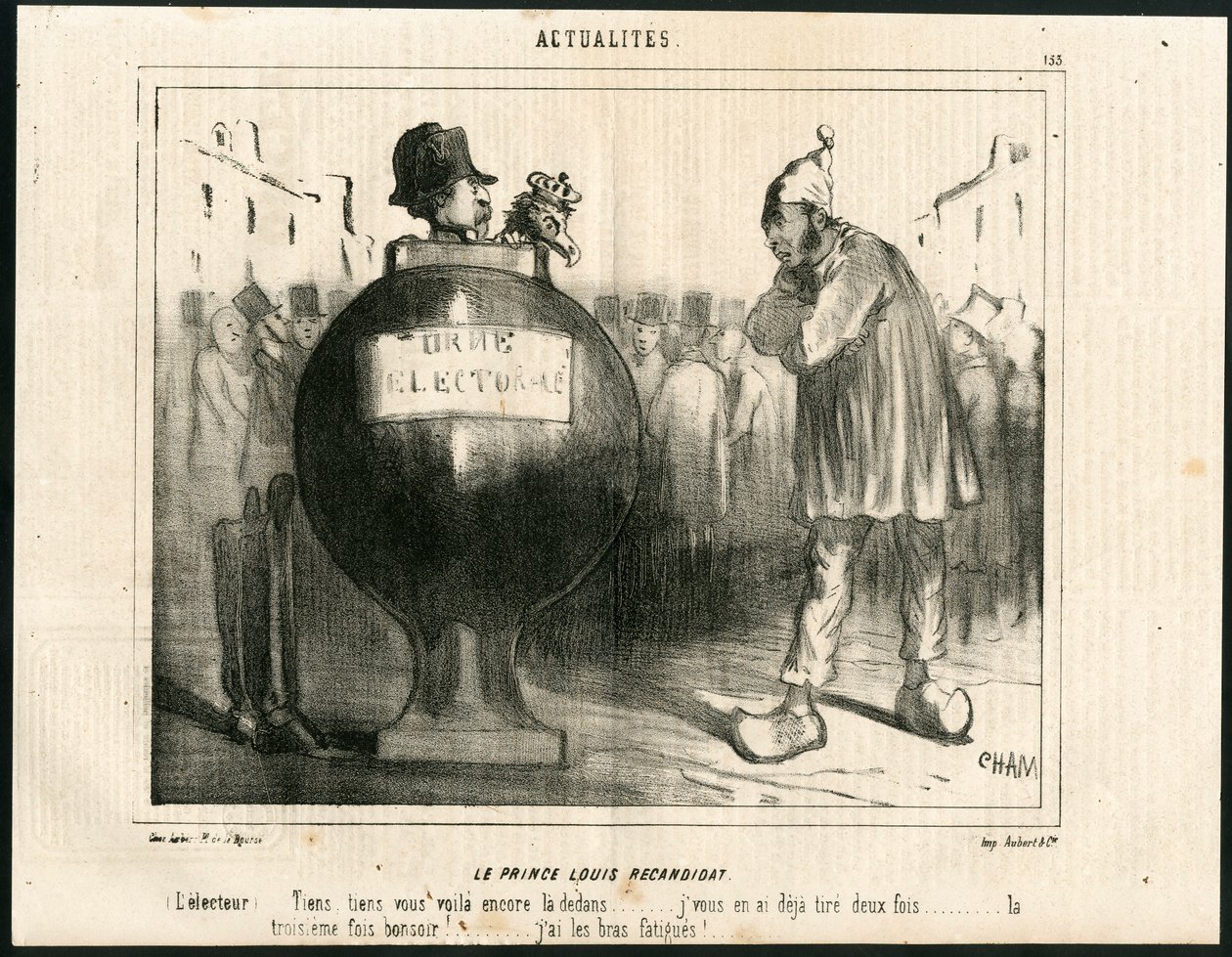 Le Charivari, Satyryczne w B & W autorstwa Amédée de Noé