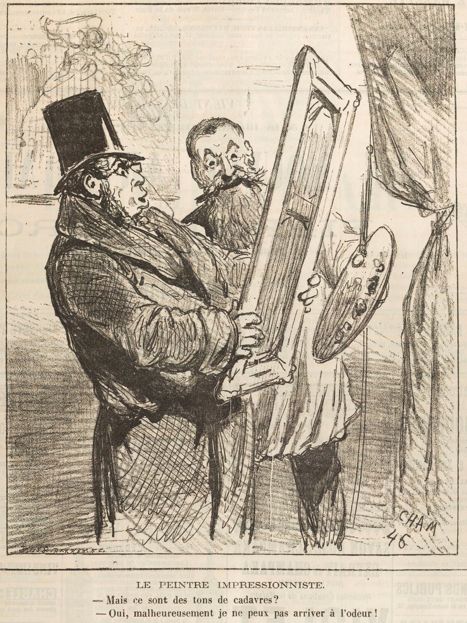 Malarz impresjonistyczny: Ale to są trupie dźwięki..., 1877. autorstwa Cham