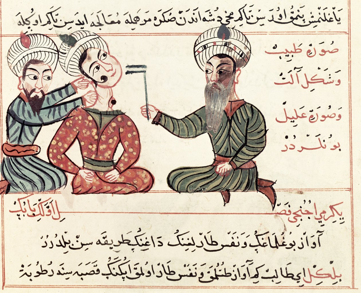Ms Sup Turc 693 fol.29v Kauteryzacja skrofuły, 1466 autorstwa Charaf ed Din